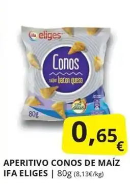 Supermercados MAS Ifa eliges conos de maíz sabor bacon queso oferta