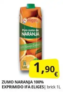 Supermercados MAS Ifa eliges zumo naranja 100% oferta