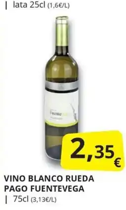 Supermercados MAS Pago Fuentevega vino blanco rueda oferta