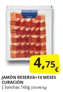 Supermercados MAS Jamón Reserva+14 Meses Curación oferta