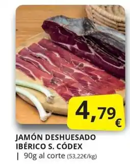 Supermercados MAS Jamón deshuesado ibérico s. códex oferta