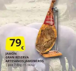 Supermercados MAS Artesanos Jamoneros jamón gran reserva oferta