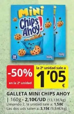 Supermercados MAS Mini Chips Ahoy oferta