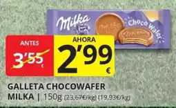 Supermercados MAS Milka galleta choco wafer oferta