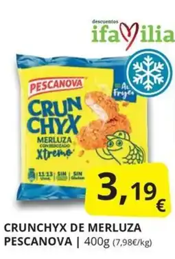 Supermercados MAS Pescanova crunchyx de merluza oferta