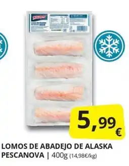 Supermercados MAS Pescanova lomos de abadejo de alaska oferta