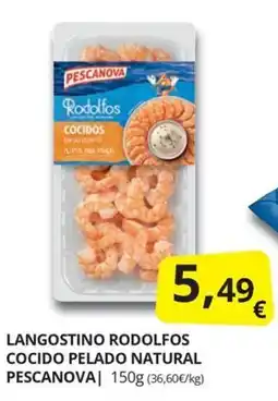 Supermercados MAS Pescanova langostino rodolfos cocido pelado natural oferta