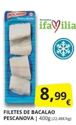 Supermercados MAS Pescanova filetes de bacalao oferta