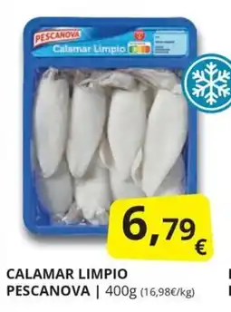 Supermercados MAS Pescanova calamar limpio oferta