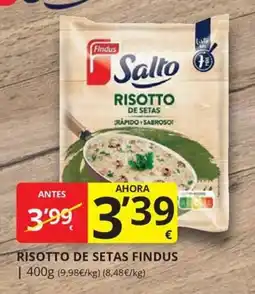 Supermercados MAS Findus Risotto de Setas oferta
