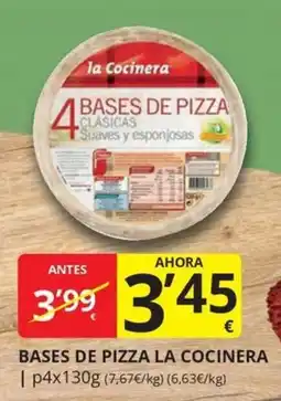 Supermercados MAS la Cocinera bases de pizza oferta