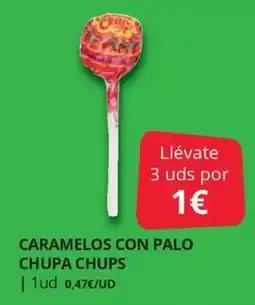 Supermercados MAS Chupa Chups caramelos con palo oferta