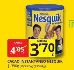 Supermercados MAS Nesquik cacao instantáneo oferta