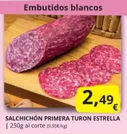 Supermercados MAS Salchichón primera turon estrella oferta
