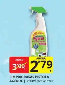 Supermercados MAS Agerul limpiagrasas pistola oferta