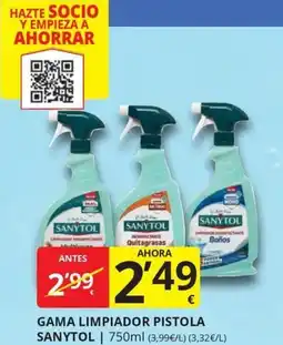 Supermercados MAS Sanytol limpiador pistola oferta
