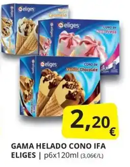 Supermercados MAS Eliges helado cono ifa oferta