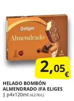 Supermercados MAS Eliges helado bombón almendrado oferta