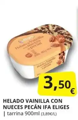 Supermercados MAS Ifa eliges helado vainilla con nueces pecán oferta