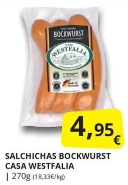 Supermercados MAS Casa Westfalia salchichas bockwurst oferta