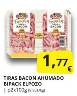Supermercados MAS Elpozo tiras bacon ahumado oferta