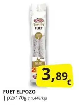Supermercados MAS Elpozo fuet oferta