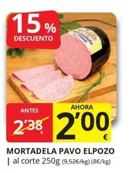 Supermercados MAS Mortadela Pavo Elpozo oferta