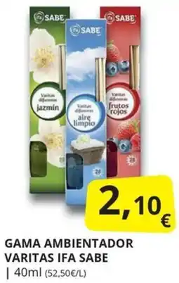 Supermercados MAS Sabe gama ambientador varitas ifa oferta