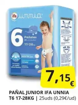Supermercados MAS Ifa unnia pañal junior oferta