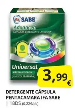 Supermercados MAS Ifa Sabe detergent cápsula pentacamara oferta