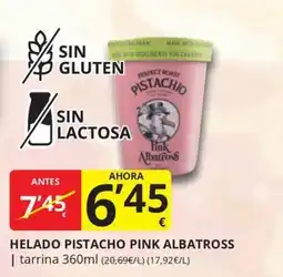 Supermercados MAS Pink Albatross helado pistacho oferta