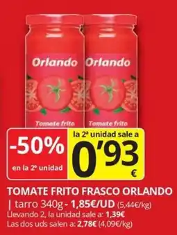Supermercados MAS Orlando tomate frito frasco oferta