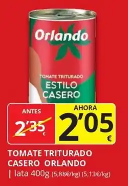 Supermercados MAS tomate triturado casero orlando oferta