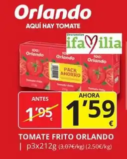 Supermercados MAS Orlando tomate frito oferta