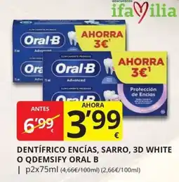 Supermercados MAS Oral B dentífrico encías oferta