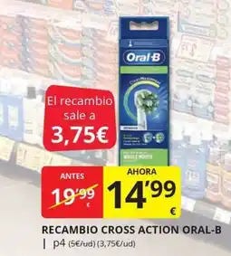 Supermercados MAS Oral-B recambio cross action oferta