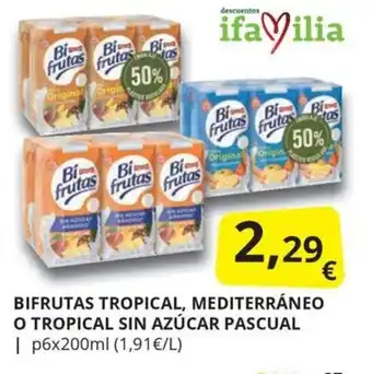 Bifrutas tropical, mediterráneo o tropical sin azúcar pascual
