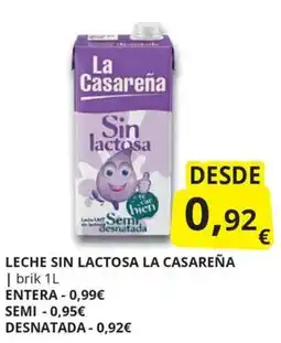 Supermercados MAS La Casareña leche sin lactosa oferta