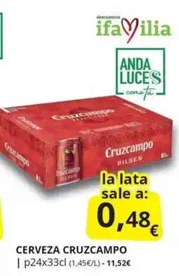 Supermercados MAS Cerveza Cruzcampo oferta