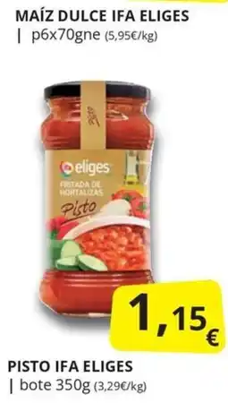 Supermercados MAS Pisto IFA ELIGES oferta