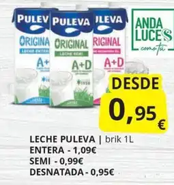 Supermercados MAS Puleva leche oferta