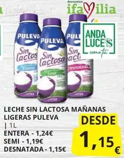 Supermercados MAS Lactosa mañanas ligeras puleva oferta