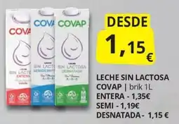 Supermercados MAS covap leche sin lactosa oferta
