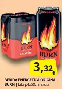 Supermercados MAS Burn bebida energética original oferta