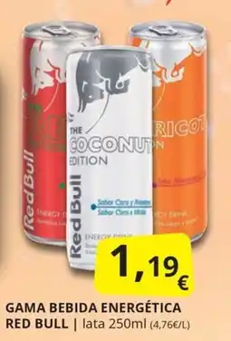 Supermercados MAS Red Bull The Coconut Edition oferta