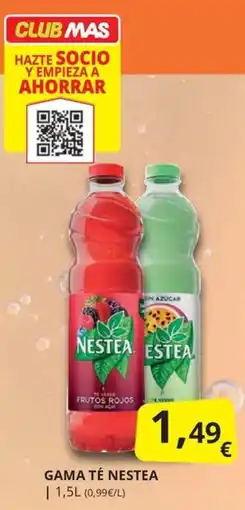 Supermercados MAS Gama té nestea oferta
