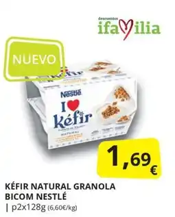 Supermercados MAS Nestlé kéfir natural granola oferta