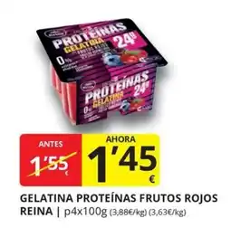 Supermercados MAS Reina gelatina proteínas frutos rojos oferta