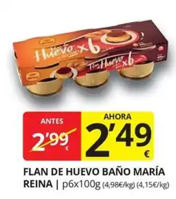Supermercados MAS Reina flan de huevo baño maría oferta