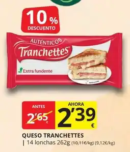 Supermercados MAS Tranchettes queso extra fundente oferta